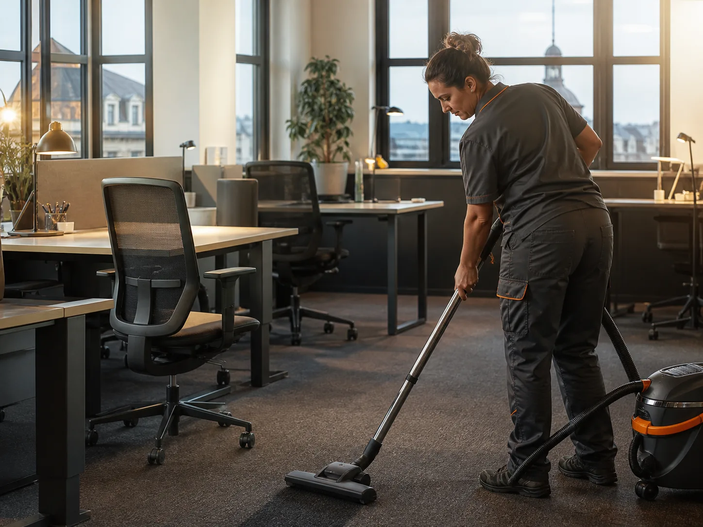 Entretien professionnel d'un espace de bureau